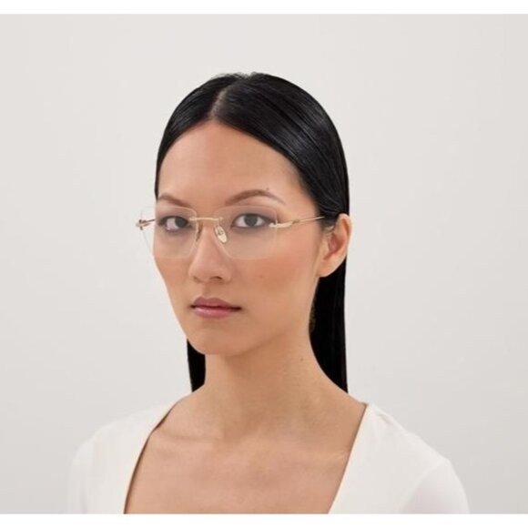 NEW GUCCI EYEGLASSES SILVER WOMEN EYEWEAR GUCCI GG1938O 002 - Picture 1 of 10